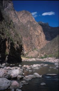 Barranca del Cobre - podél Rio Urique jsem prošel asi 10 km